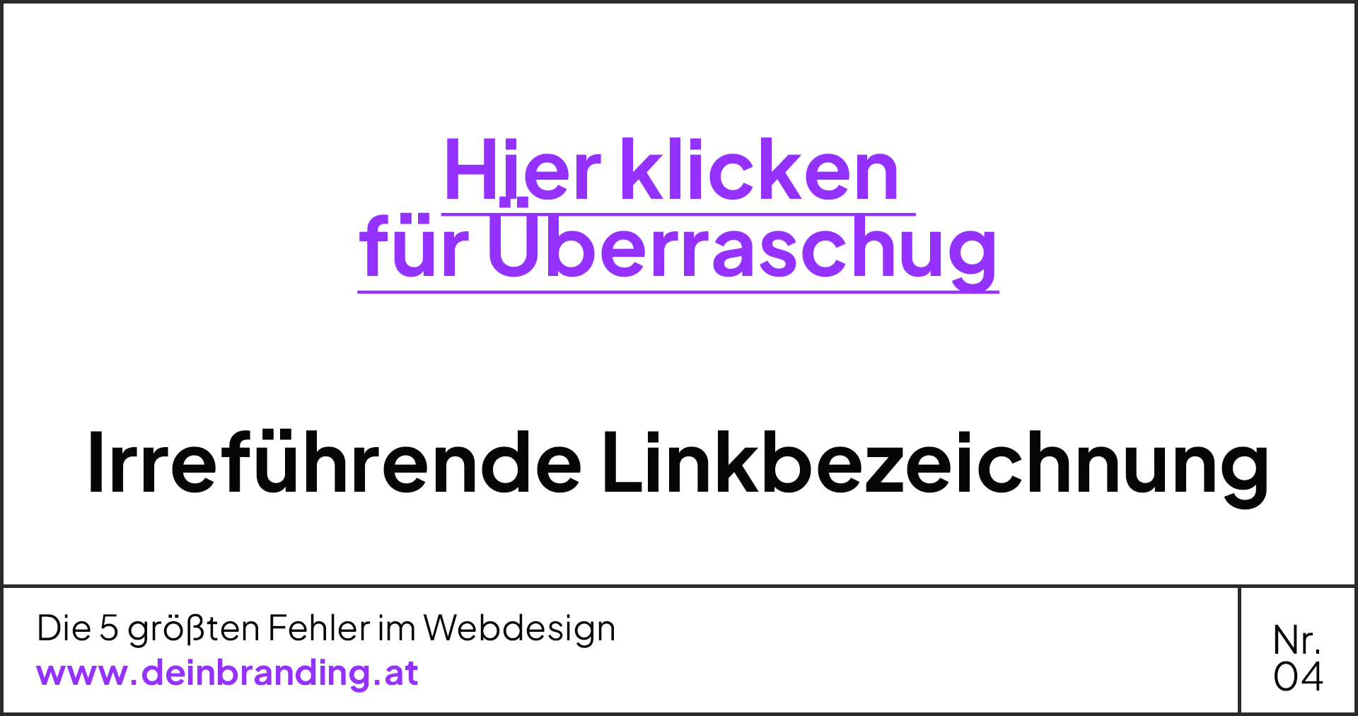 Irreführende Linkbezeichnung